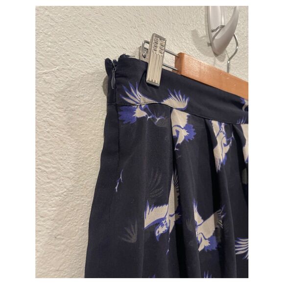 ZARA Bird Sarong Wrap Chiffon Side Tie Skirt - Picture 6 of 8